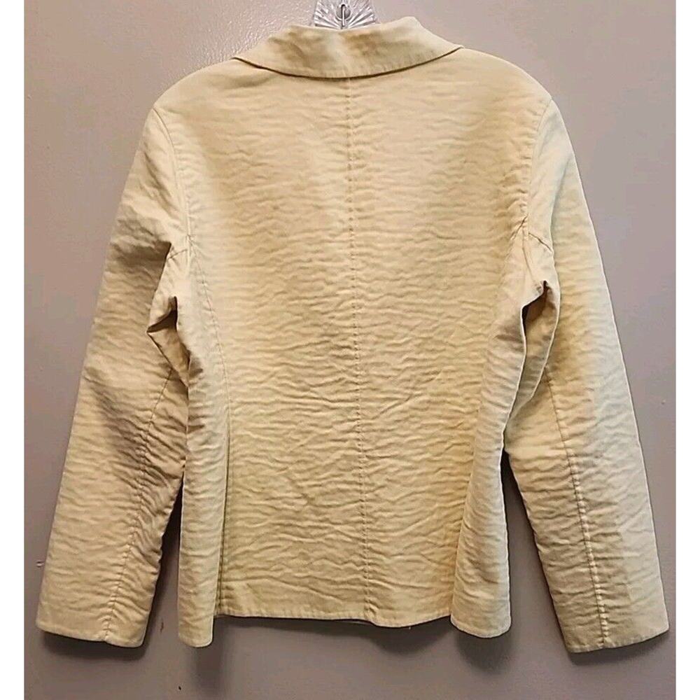 Eileen Fisher Cream Quilted Double-Breasted Jacket - Picture 5 of 10